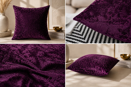 Crushed Velvet Cushion Cover – Soft and Elegant Decorative Pillowcase Available in Various Colors Pack of one