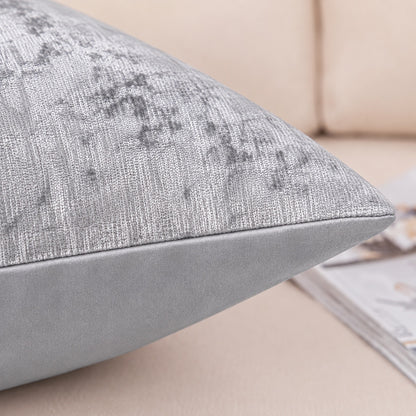 Luxury Velvet & Satin Accent Pillow Slip | Dual-Texture Throw Cushion Shell with Concealed Zipper | Single Pack