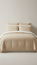 Plush Egyptian Cotton Bedding Set in Soft Sand
