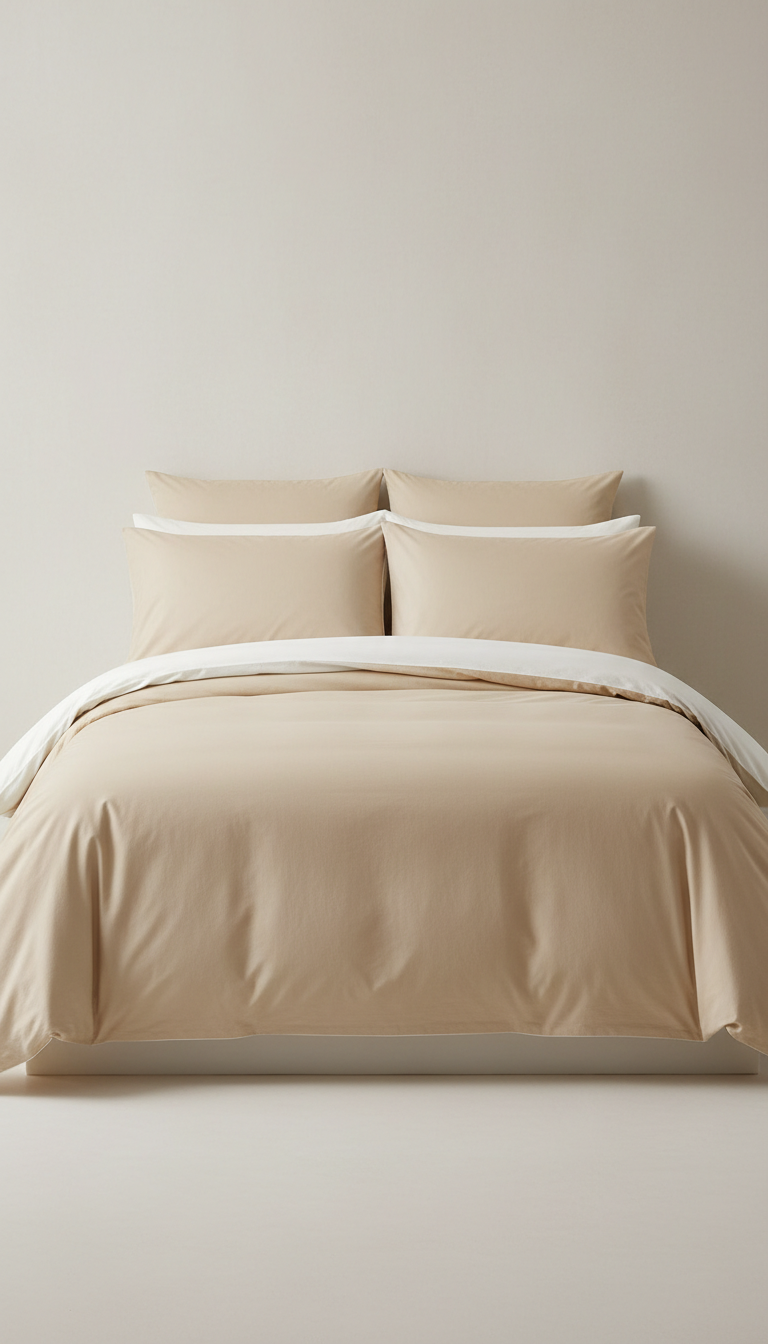 Plush Egyptian Cotton Bedding Set in Soft Sand