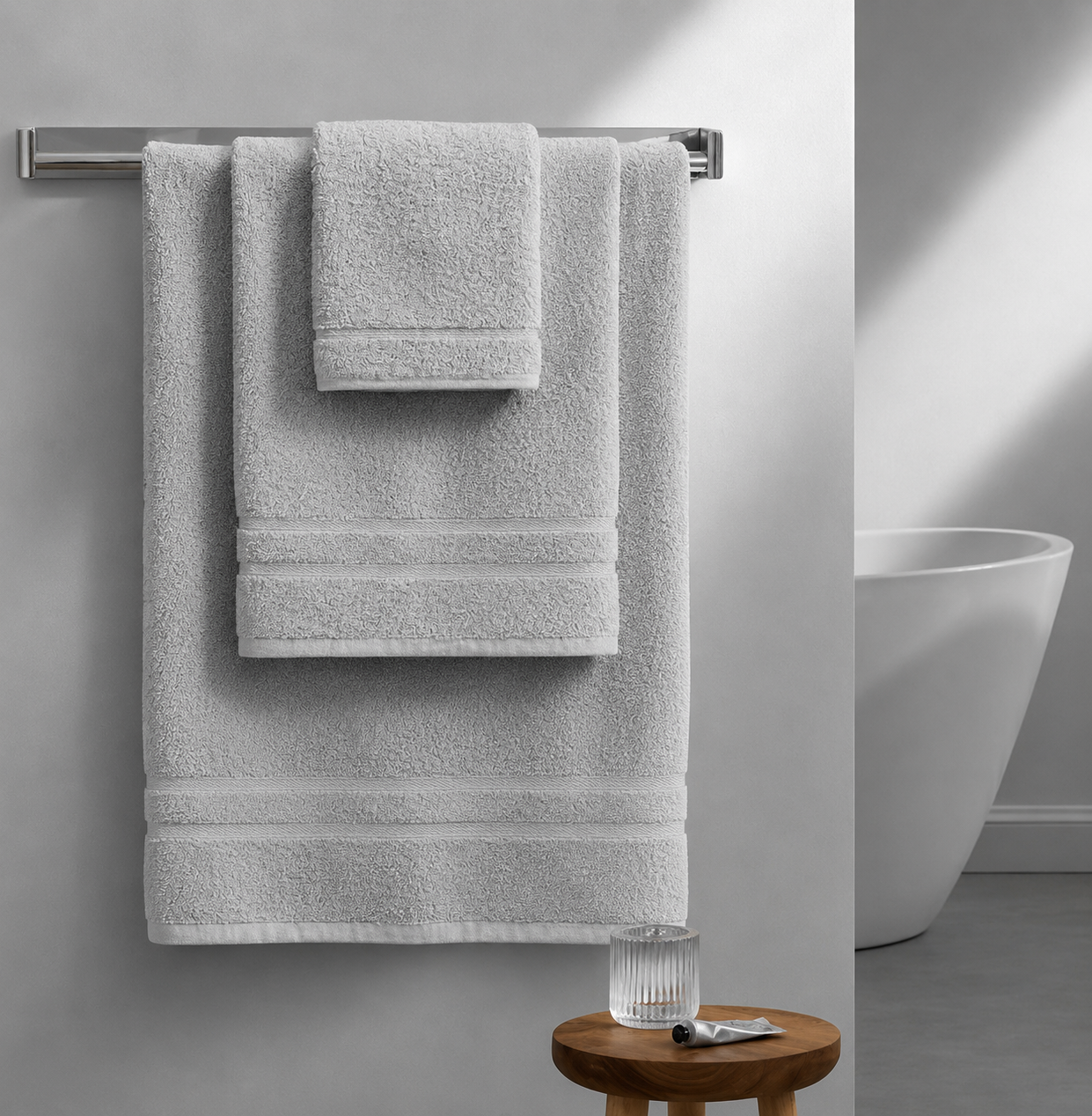 ZUAA Ultra Soft 10-Piece Cotton Towel Set – Quick Dry, Highly Absorbent Bath Towels for Home & Hotel