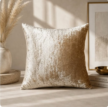 Crushed Velvet Cushion Cover – Soft and Elegant Decorative Pillowcase Available in Various Colors Pack of one