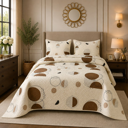 Premium 3PC Quilted Bedspread Set | Soft Reversible Microfiber Coverlet with 2 Pillow Shams | Lightweight All-Season Bedding | Luxury Hotel-Inspired Comfort for Double & King Beds