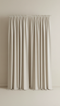 Tailored Linen Curtains in Ivory Cream