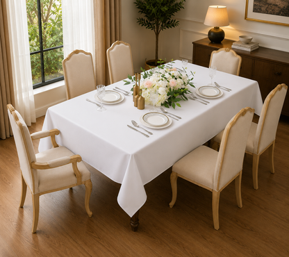 Luxury Rectangular Tablecloth - Premium Washable Dining Table Cover