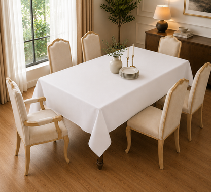 Luxury Rectangular Tablecloth - Premium Washable Dining Table Cover